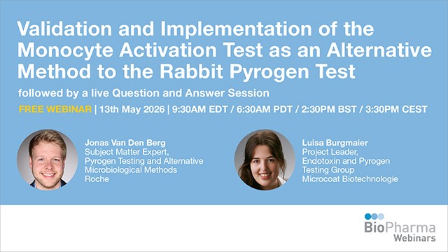 https://biopharmawebinars.com/webinars/validation-and-implementation-of-the-monocyte-activation-test-as-an-alternative-method-to-the-rabbit-pyrogen-test/